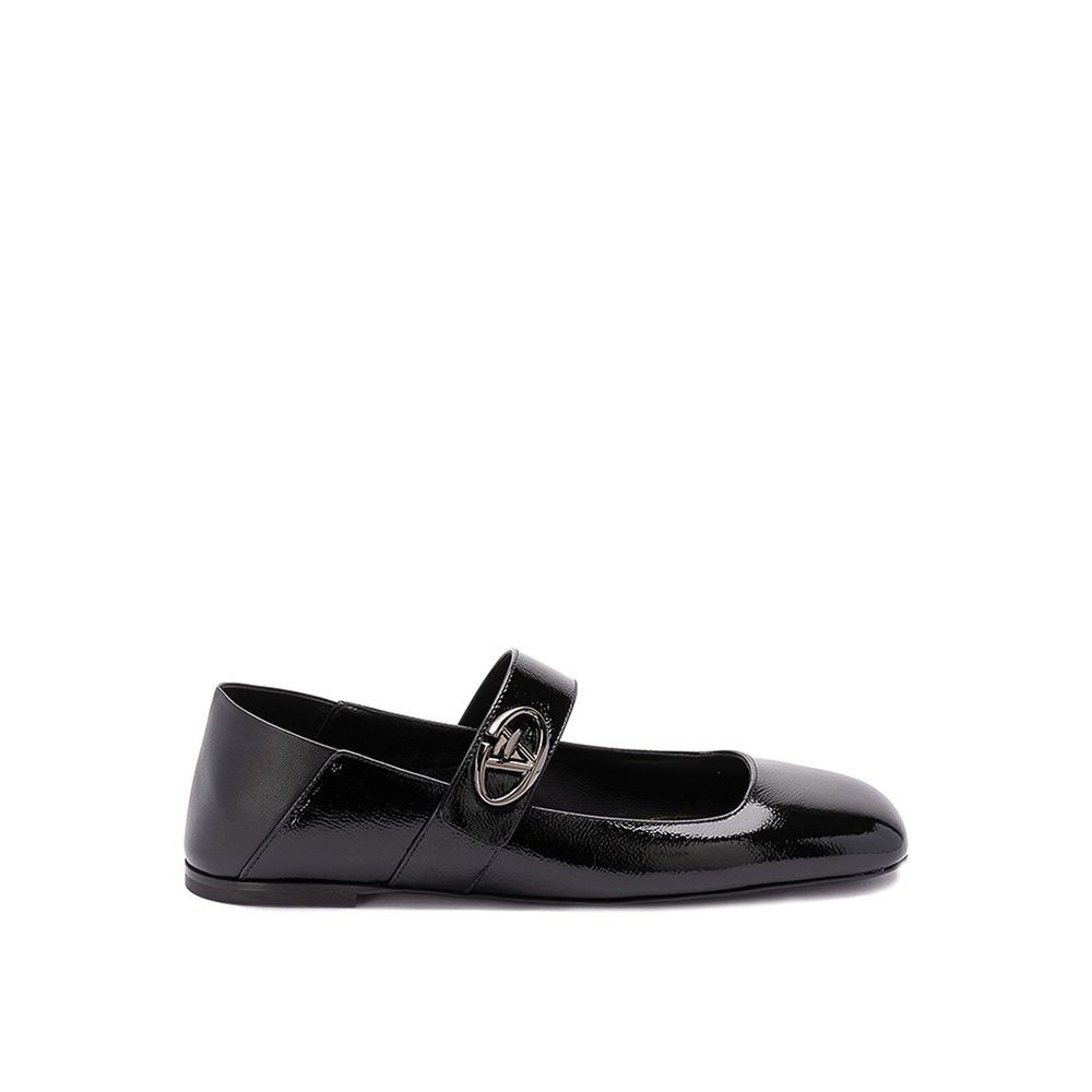 Valentino Garavani Black Calfskin Ballet Flats