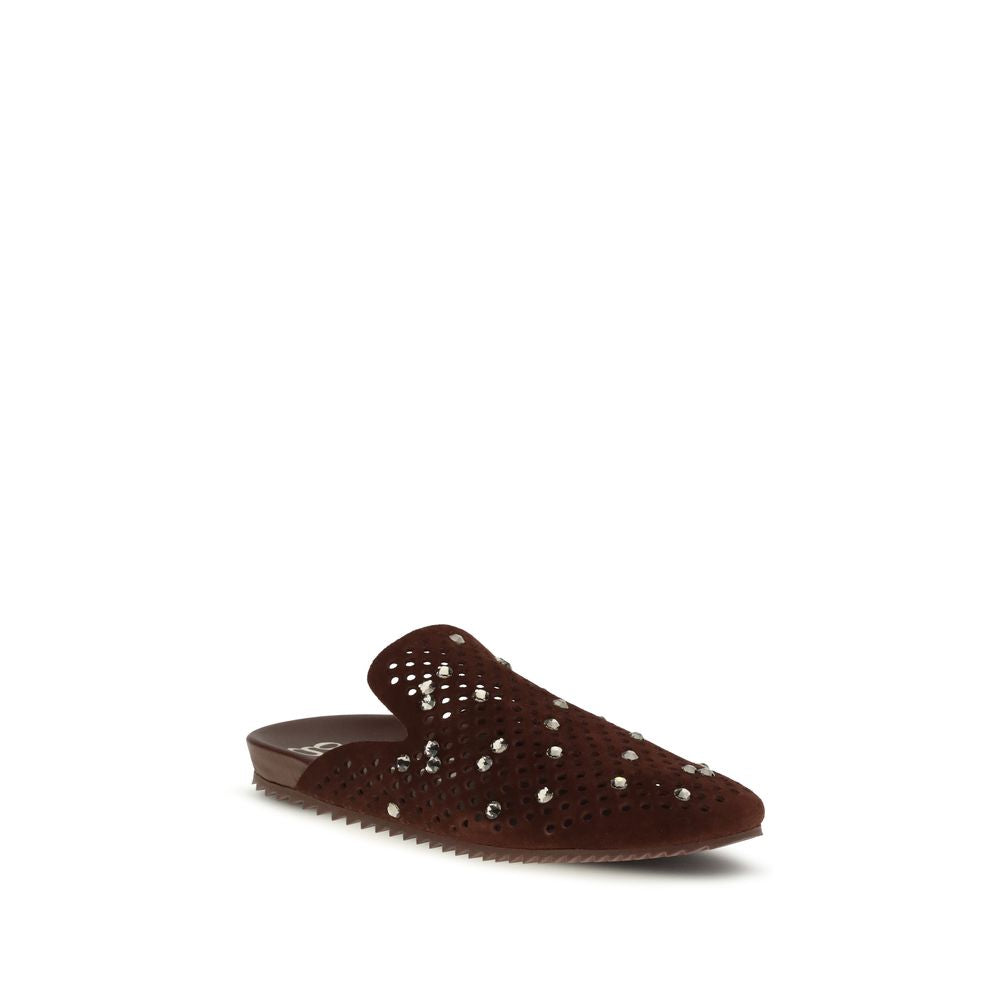 Pedro García Brown Calf Leather Bos Taurus Mules