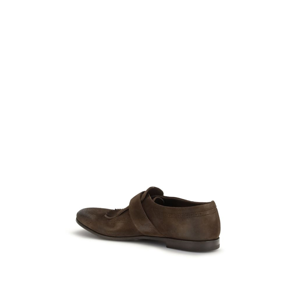 Church's Brown Suede Leather Slip-On Loafers