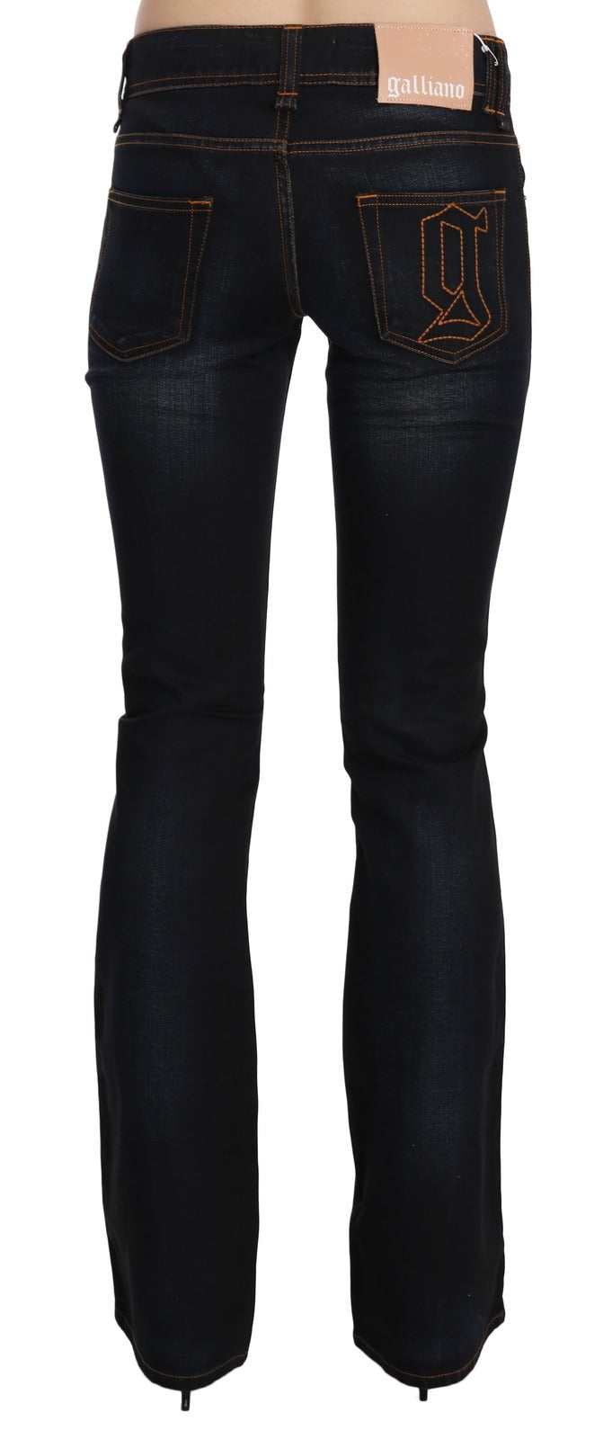 John Galliano Blaue Jeans mit mittlerer Leibhöhe und geradem Schnitt mit Bootcut