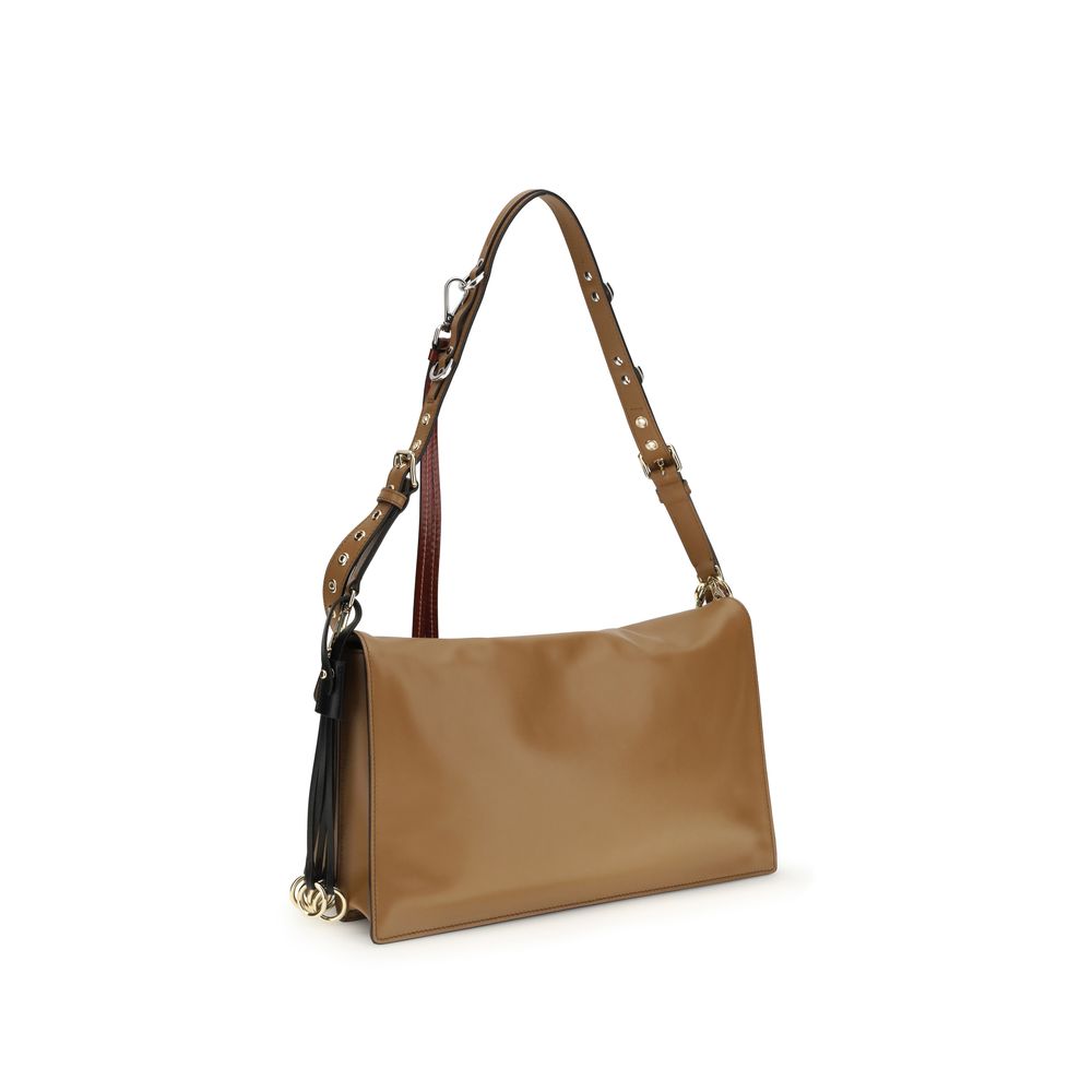 Prada Beige Calf Leather Bos Taurus Shoulder Bag