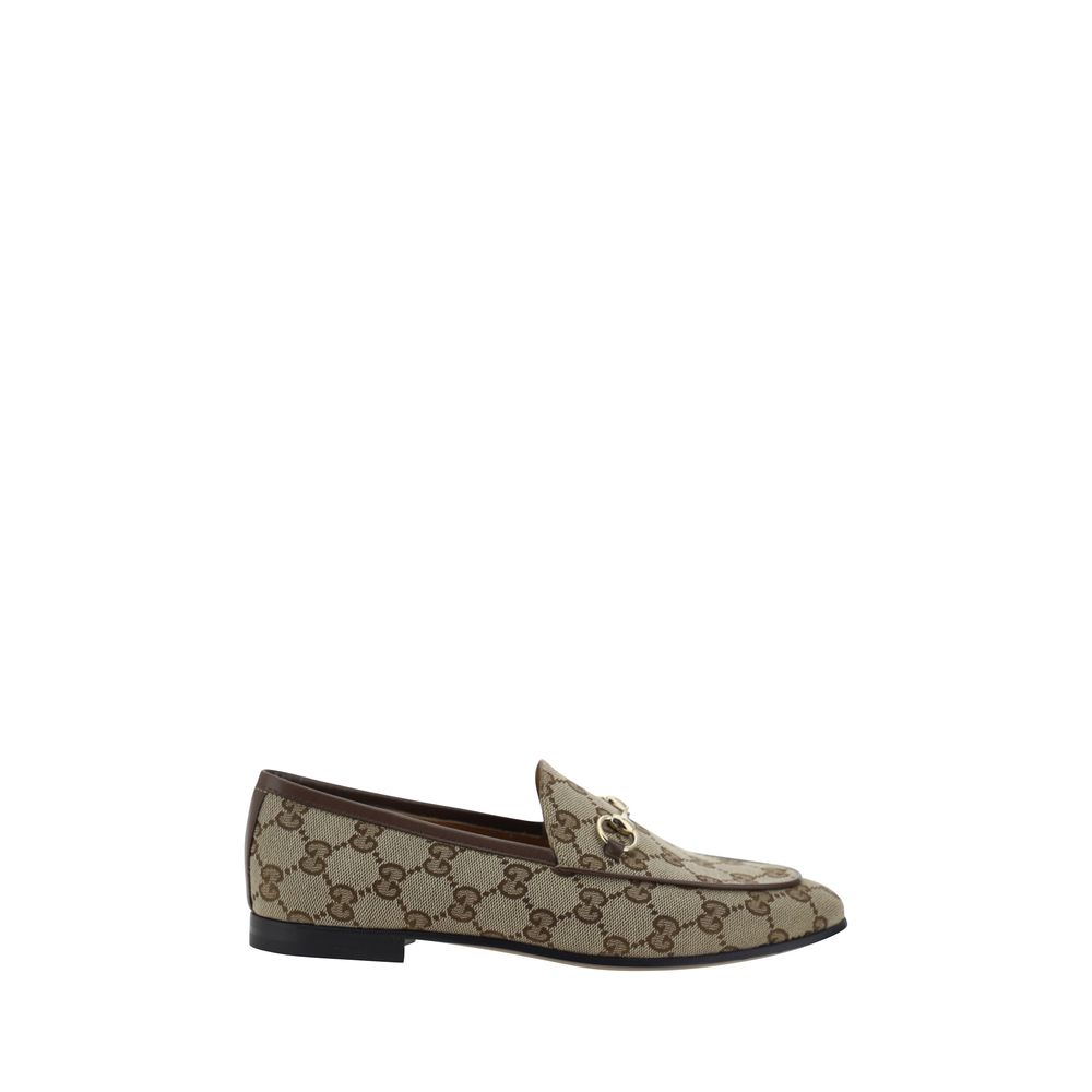Gucci Beige Calf Leather Bos Taurus Slip-On Loafers