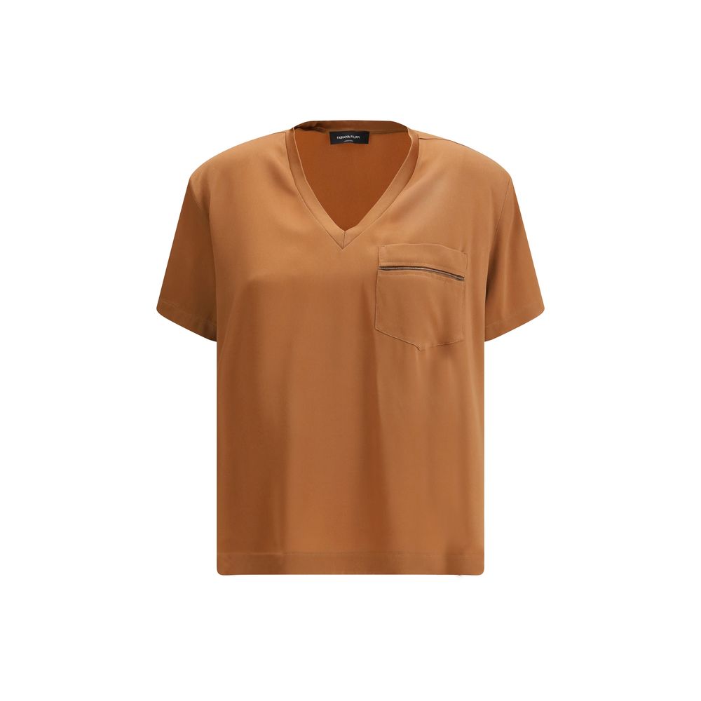 Fabiana Filippi Beige Viscose T-Shirt