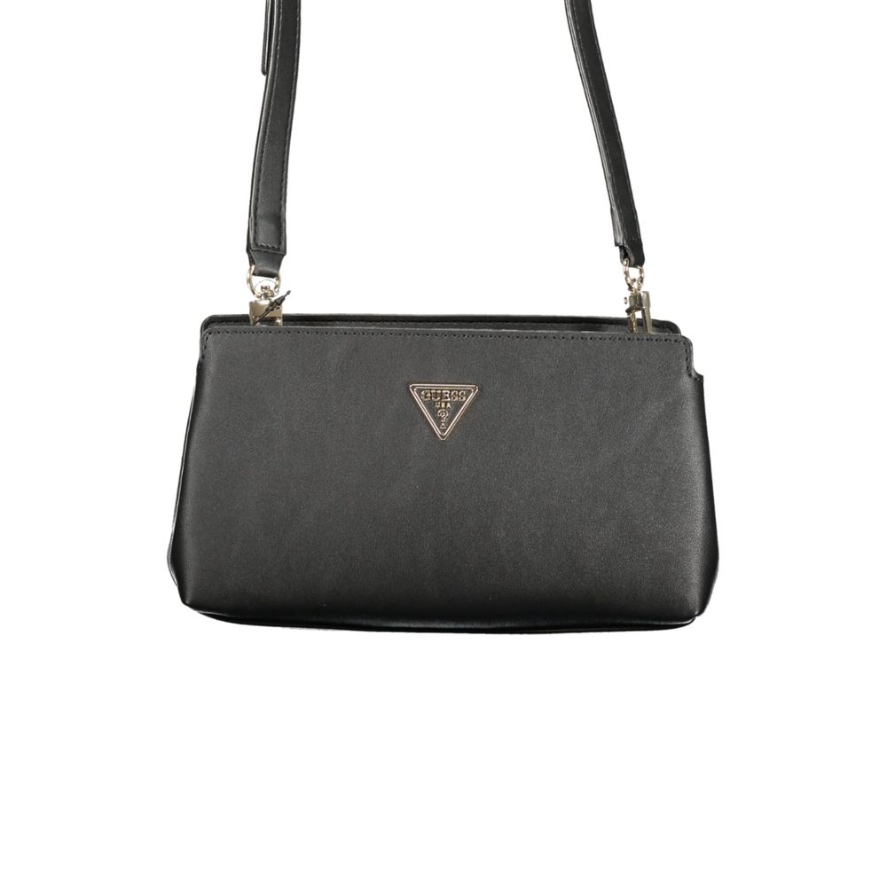 Guess Jeans Nero Poliuretano Female Shoulder Bag