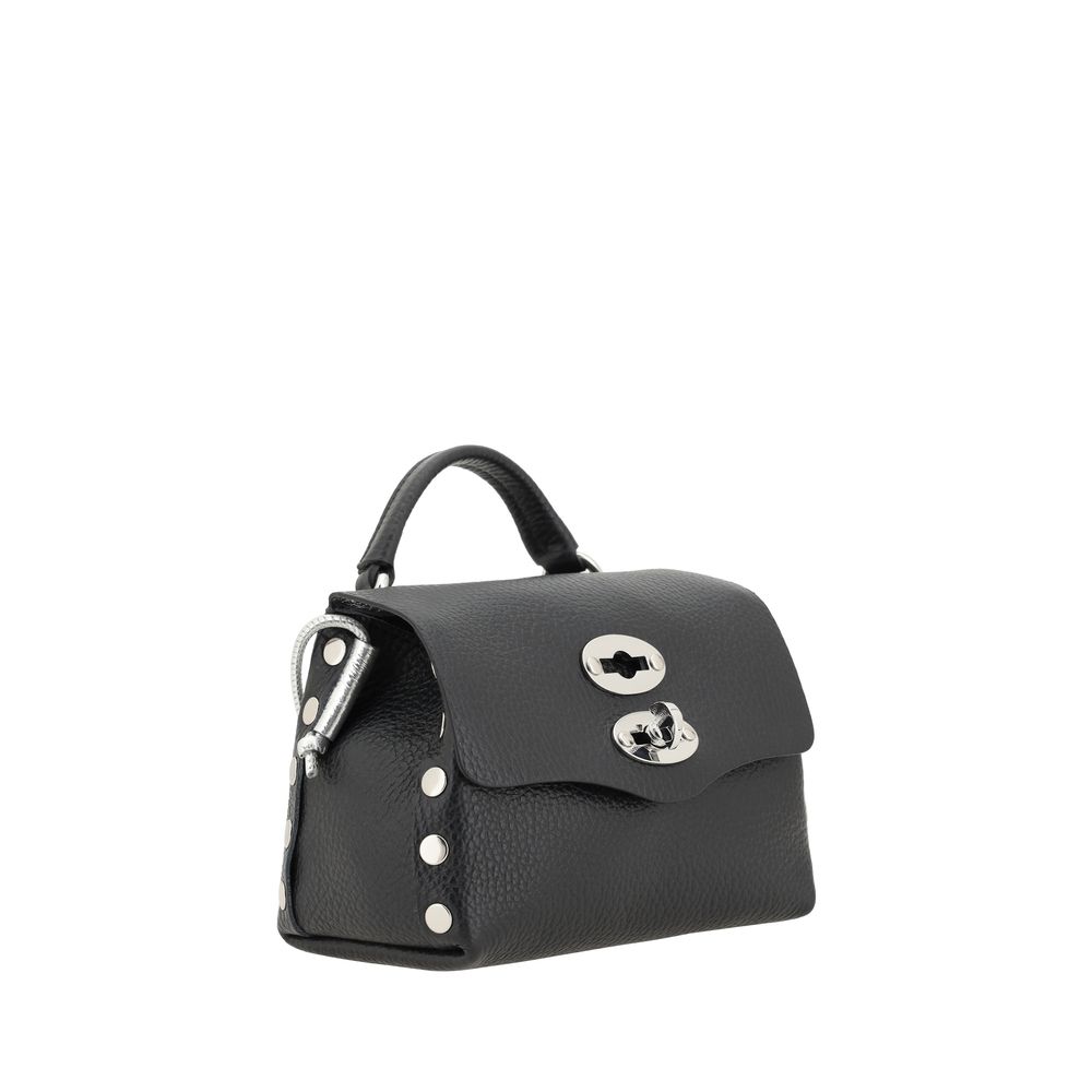 Zanellato Black Calf Leather Bos Taurus Shoulder Bag