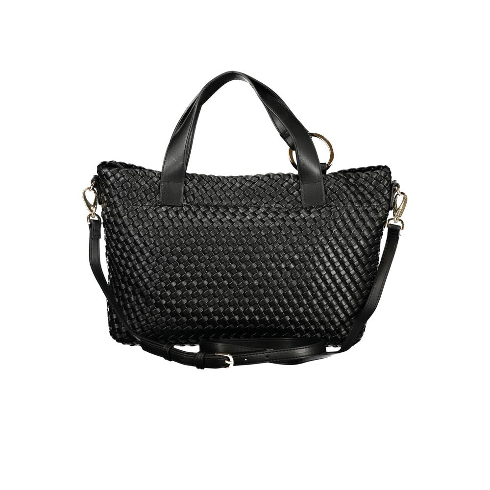 Mario Valentino Black Polyurethane Women Handbag