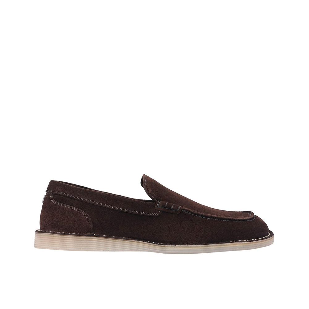 Dolce & Gabbana Brown Calfskin Slip-On Loafers