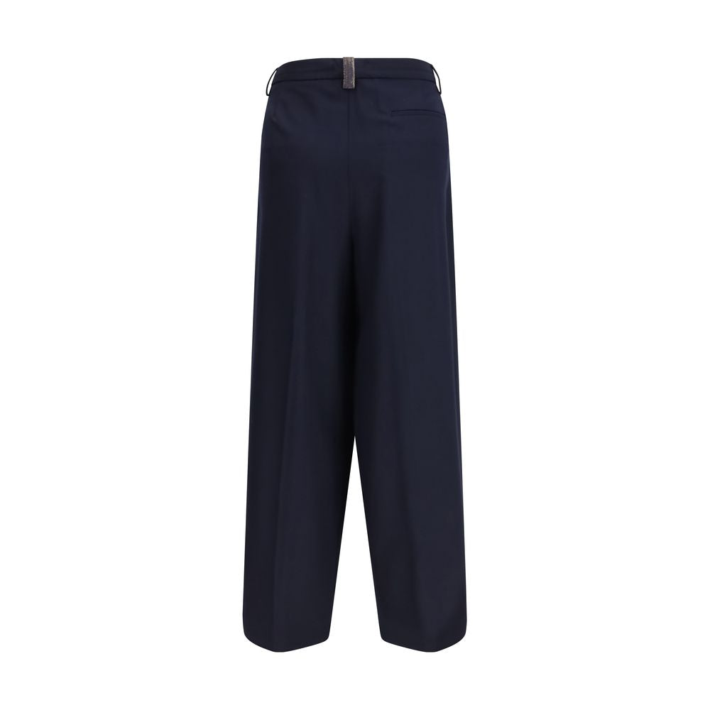 Fabiana Filippi Blue Polyester Casual Pants