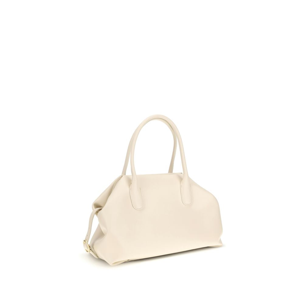 THEMOIRè Beigefarbene Schultertasche aus anderen Fasern