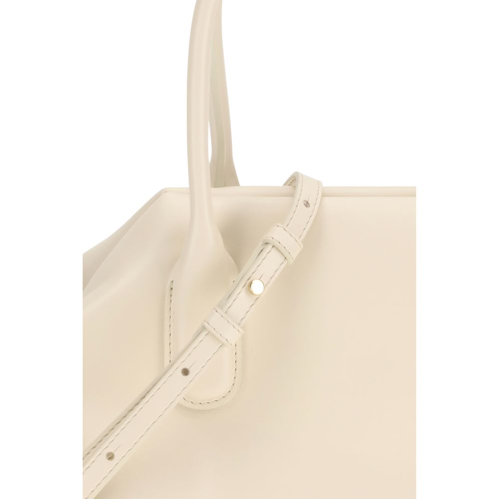 THEMOIRè Beigefarbene Schultertasche aus anderen Fasern