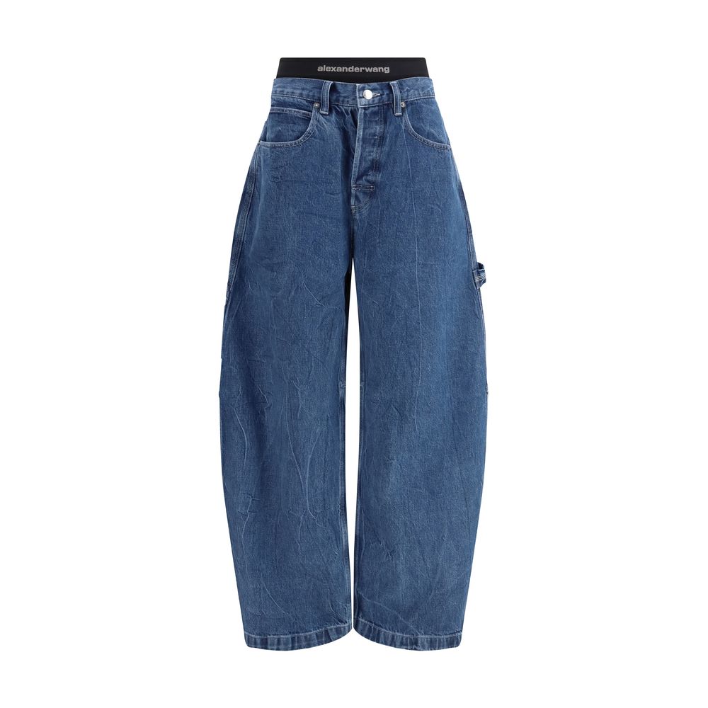 Alexander Wang Blue Cotton High-Waisted Jean