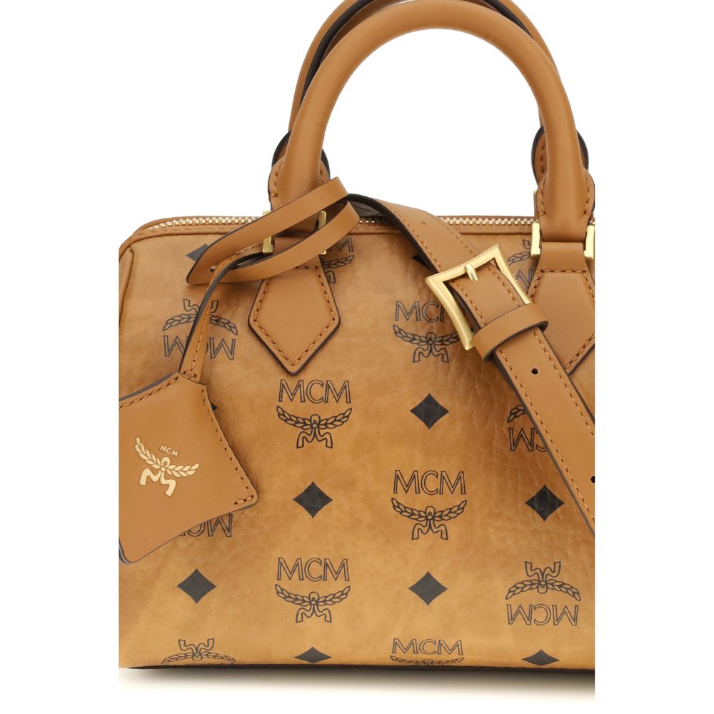 MCM Brown Fabric Handbag