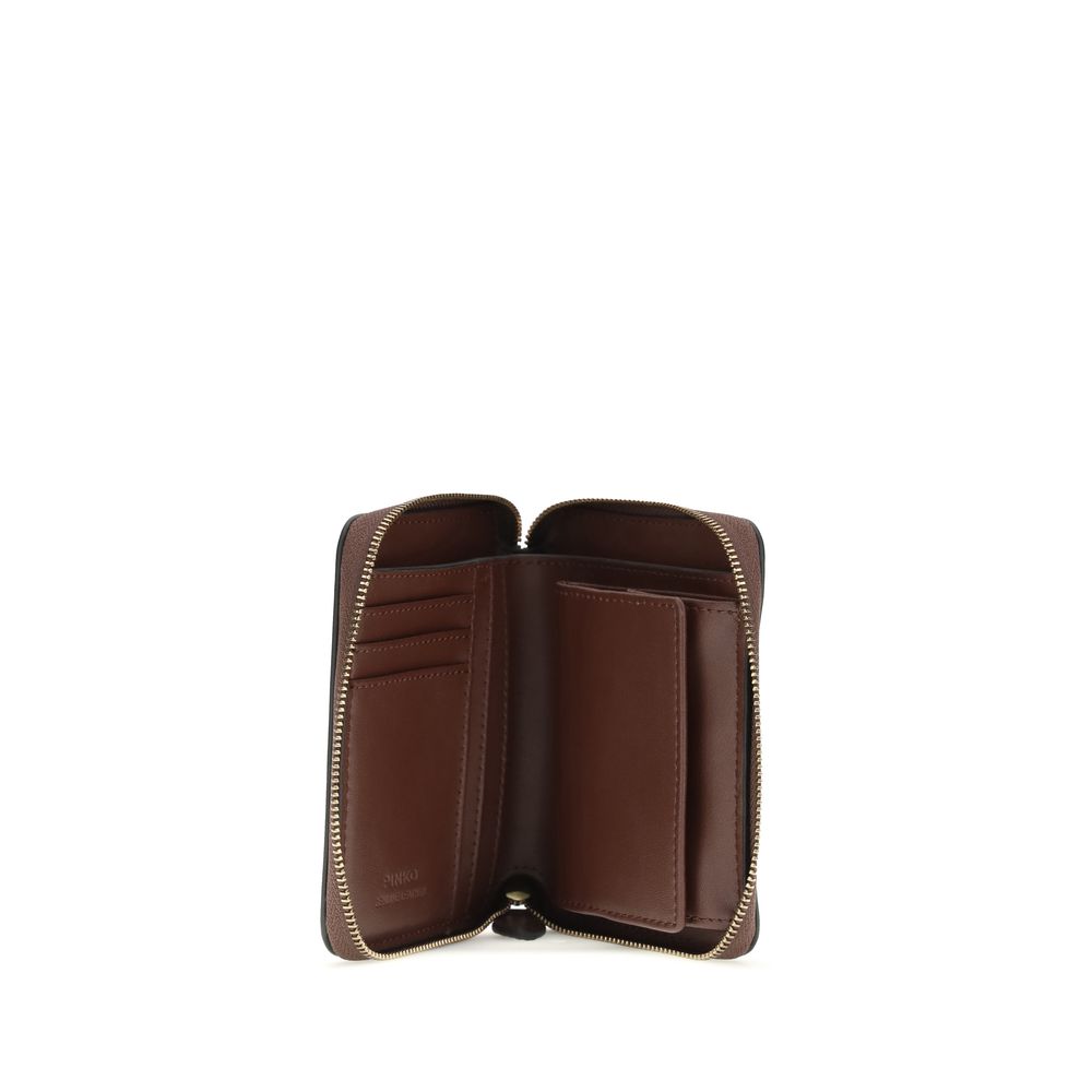Portefeuille PINKO en Cuir de Veau Marron