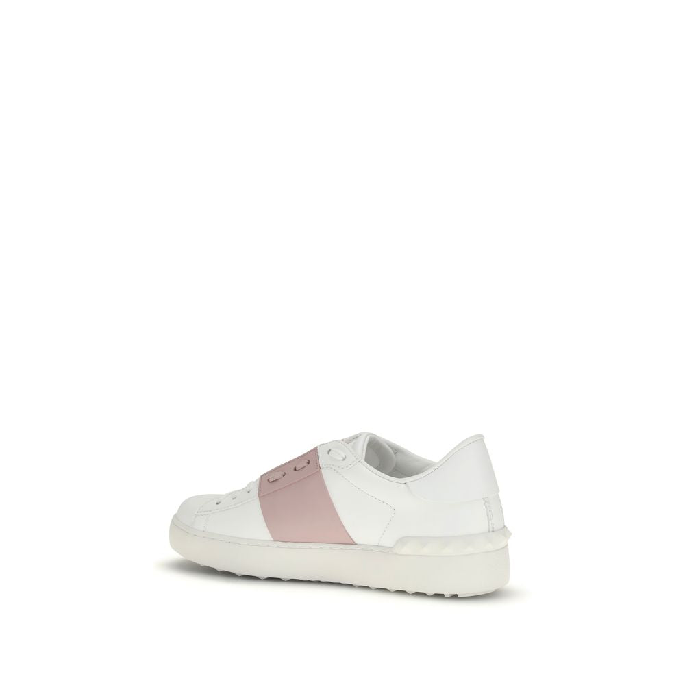 Valentino Garavani White Calf Leather Bos Taurus Sneakers