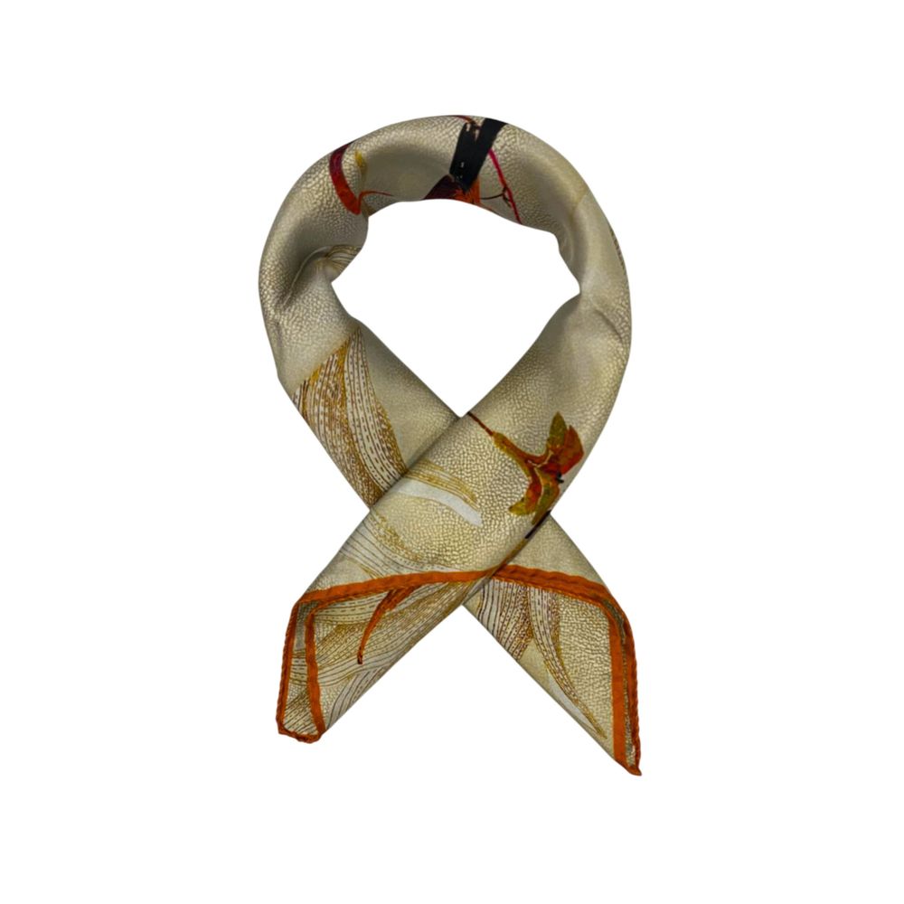 Borbonese Beige Silk Women Scarf