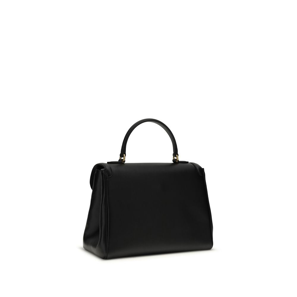 Valentino Garavani Black Calf Leather Bos Taurus Handbag
