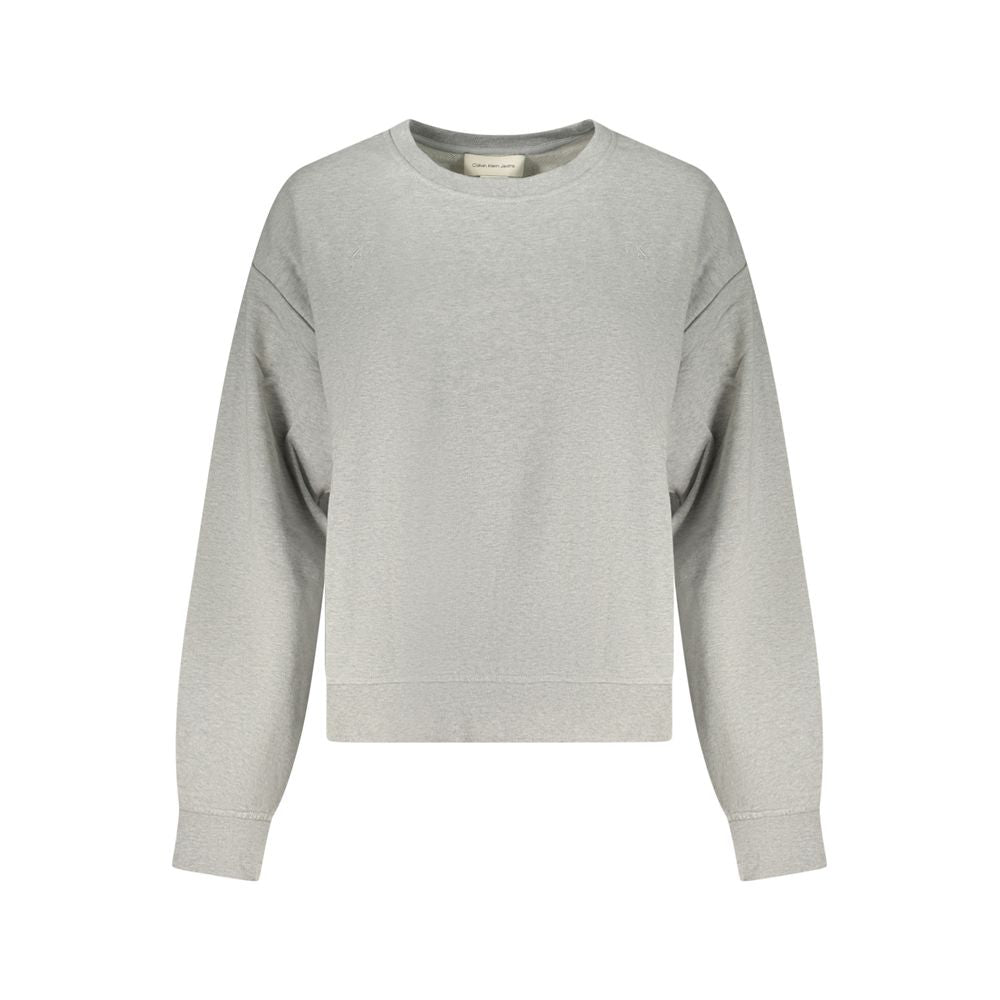 Calvin Klein Grigio Cotton Women Sweatshirt