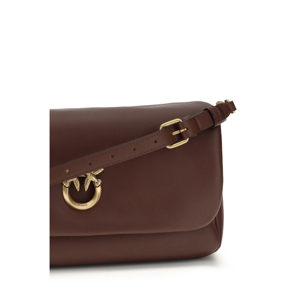Sac porté épaule PINKO en cuir de veau marron Bos Taurus