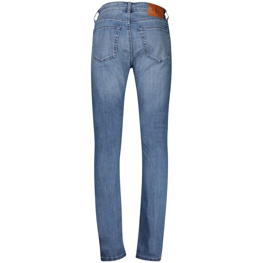 Jean fuselé slim Calvin Klein Blu Cotton pour homme