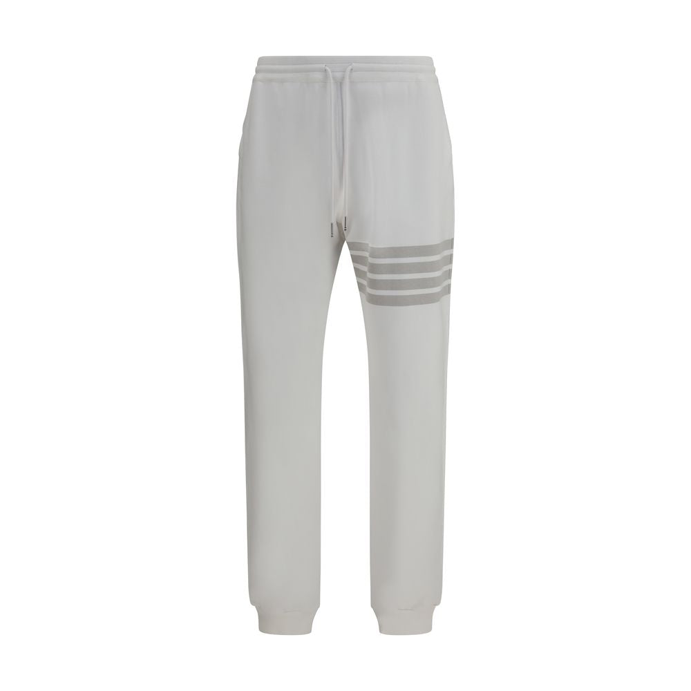 Thom Browne White Cotton Joggers (Workout Pants)