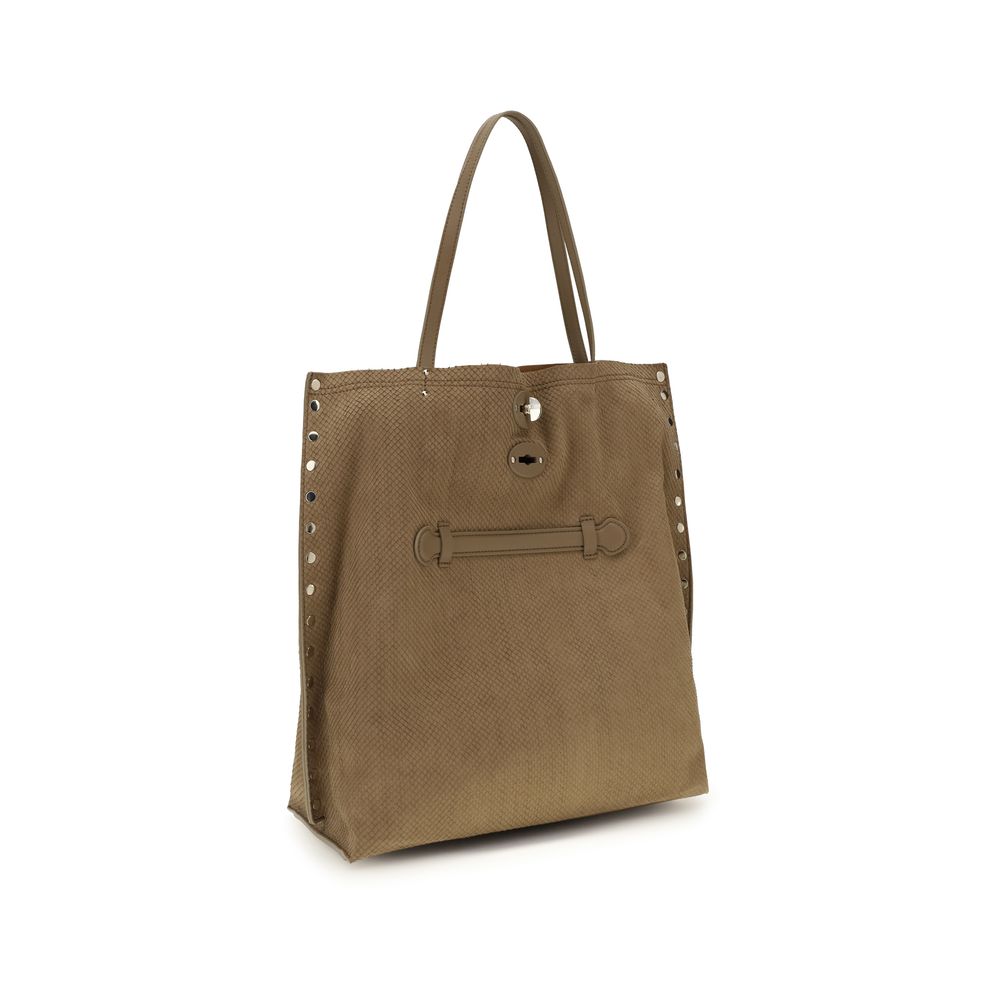 Zanellato Beige Calf Leather Bos Taurus Shoulder Bag