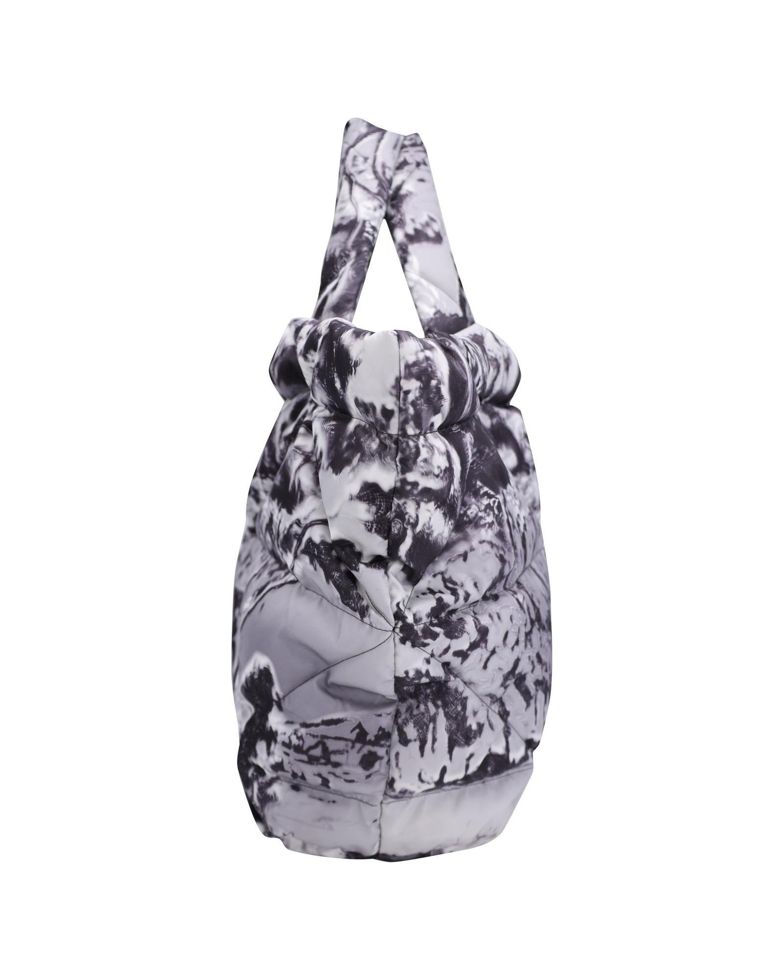 Prada Gray Nylon Tote Bag