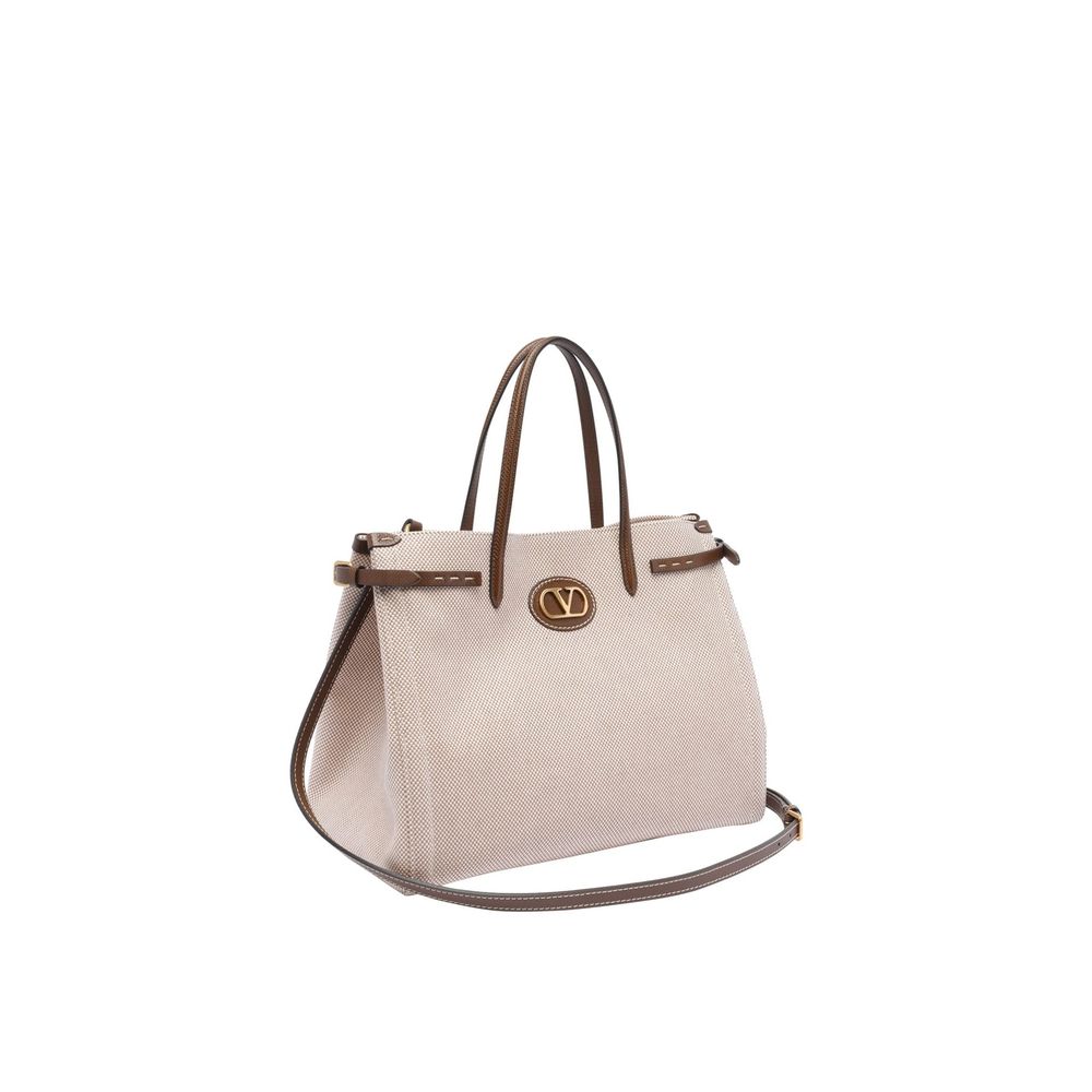 Valentino Garavani Brown Canvas Tote Bag