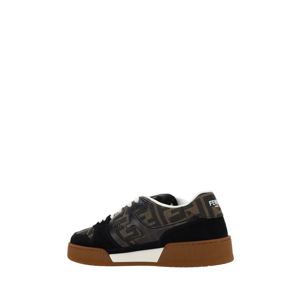 Fendi Brown Rubber Low Top Sneakers