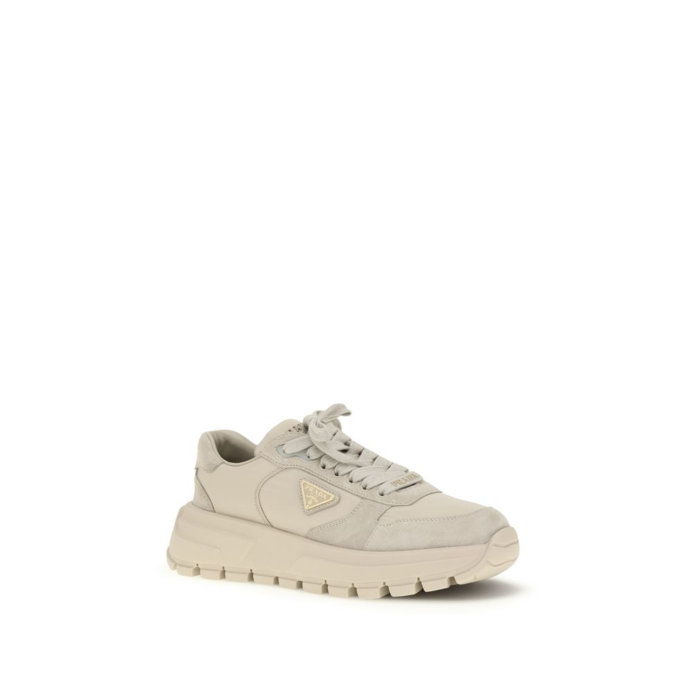 Prada Beige Rubber Athletic Sneakers