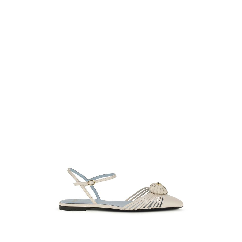 Valentino Garavani Beige Calf Leather Bos Taurus Sandals