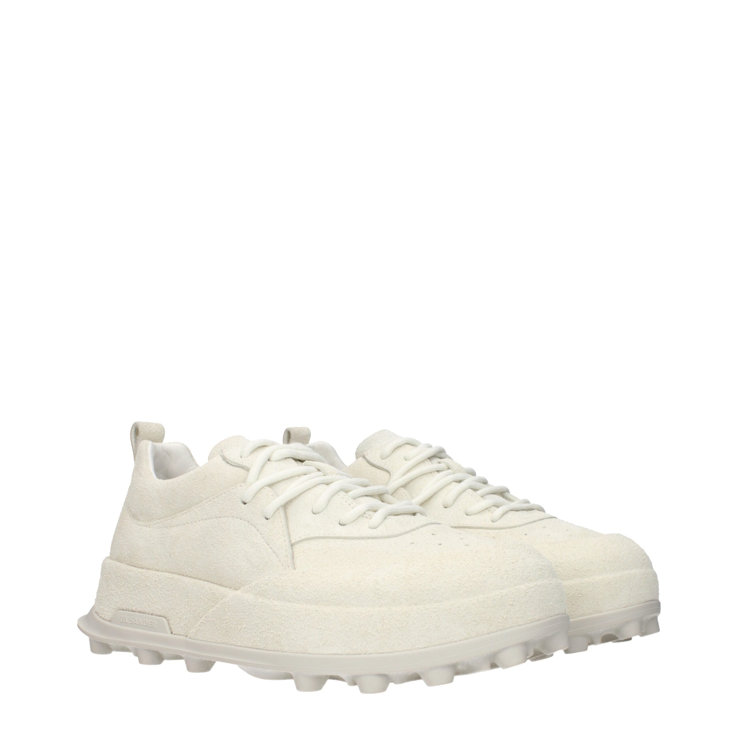 Jil Sander Beige Leather Sneakers
