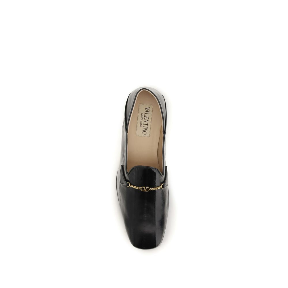 Mocassins à enfiler Valentino Garavani en cuir de veau noir