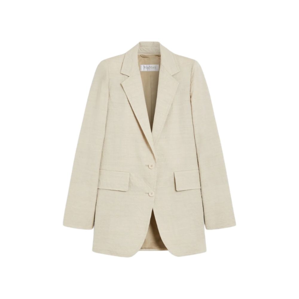 Max Mara Beige Virgin Wool Blazer