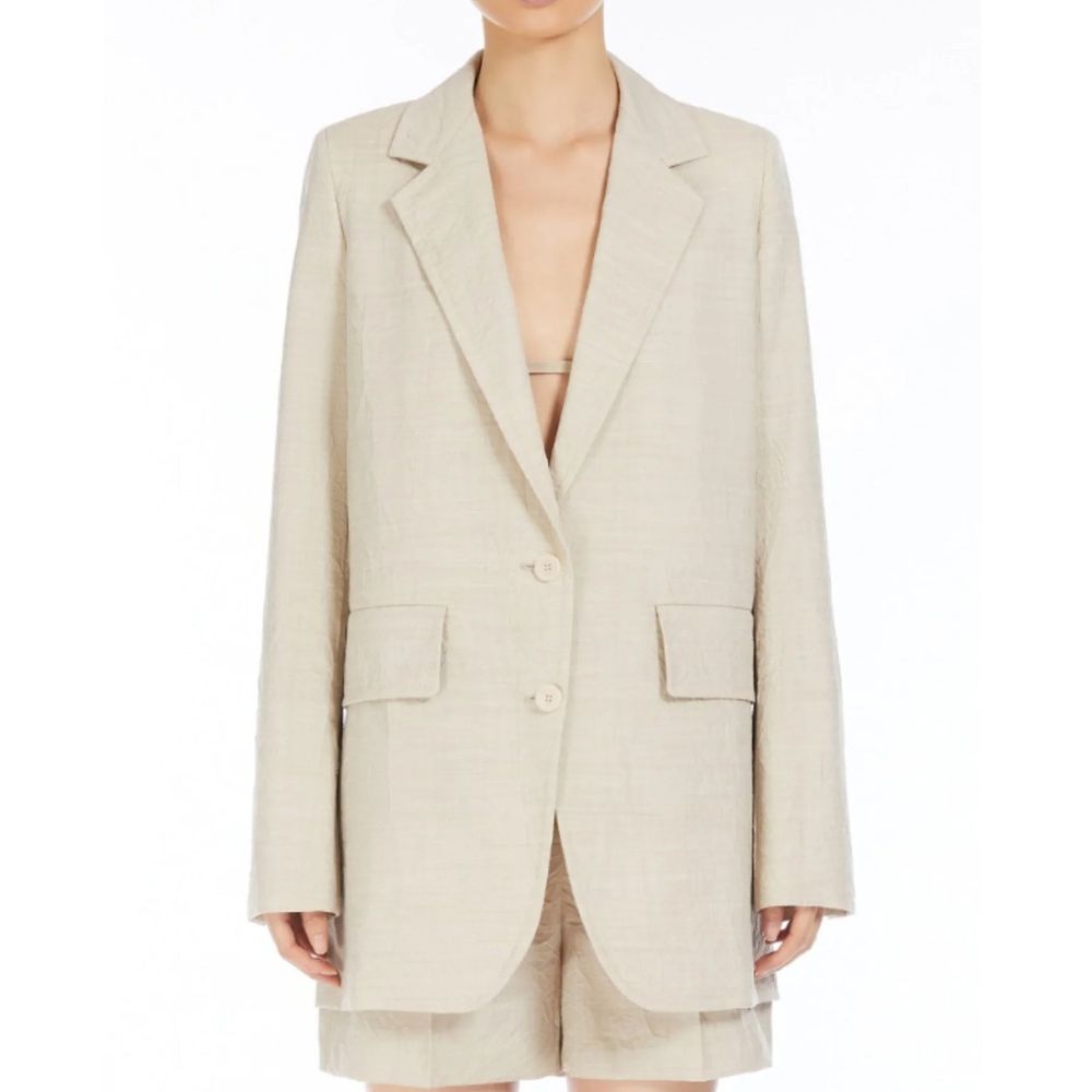 Max Mara Beige Virgin Wool Blazer