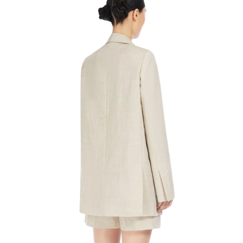 Max Mara Beige Virgin Wool Blazer