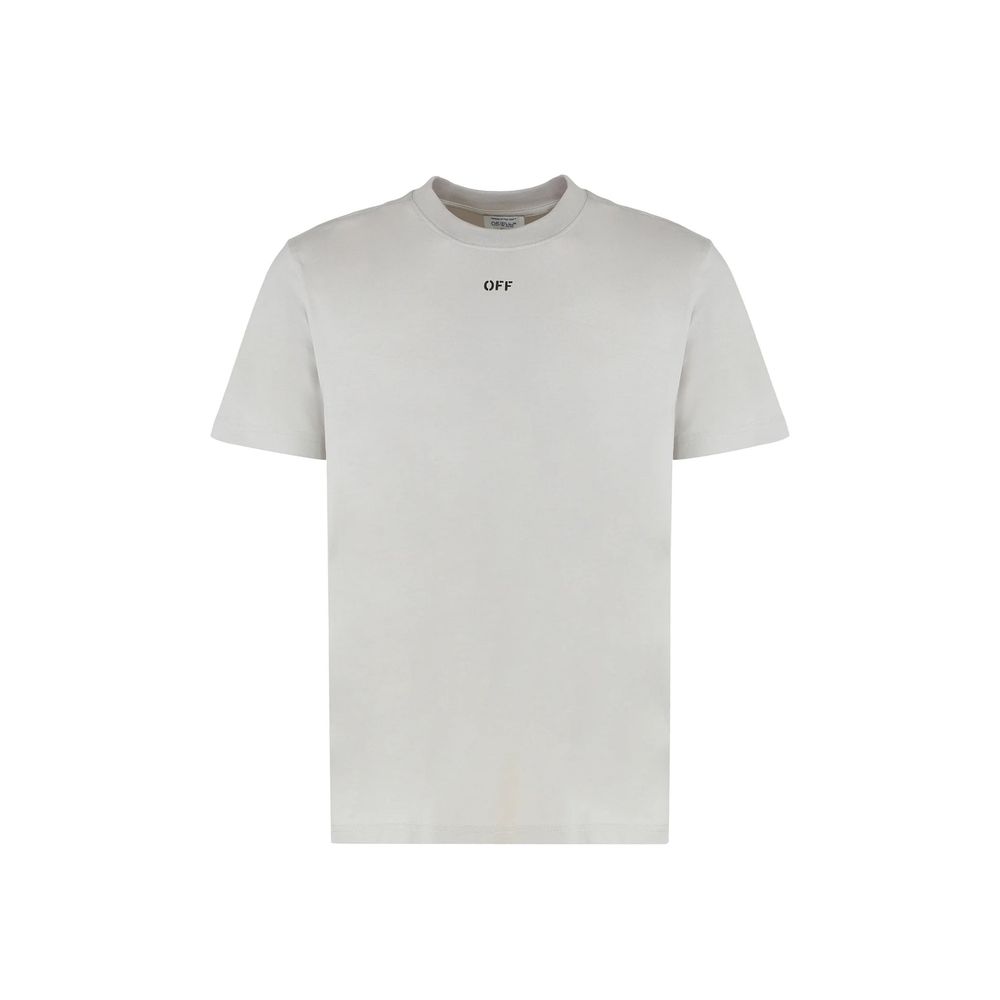 Off-White Gray Cotton T-Shirt