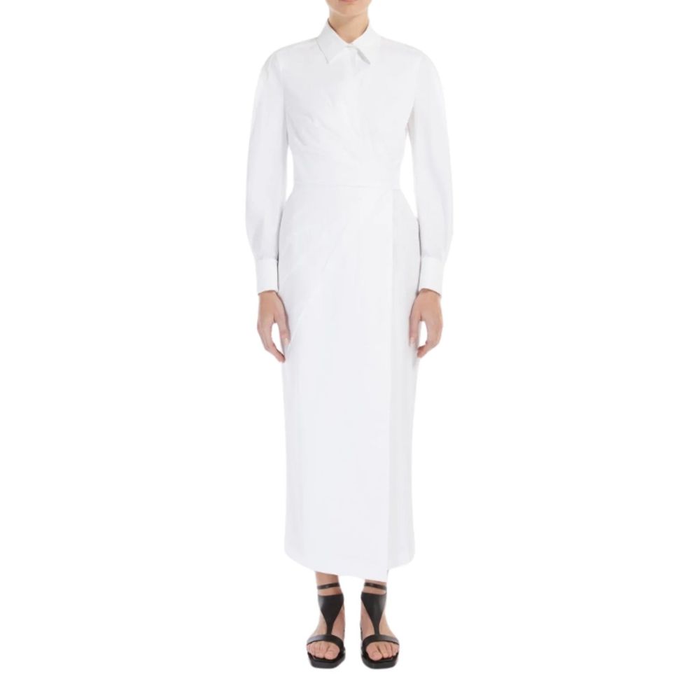 Max Mara White Cotton Casual Dress