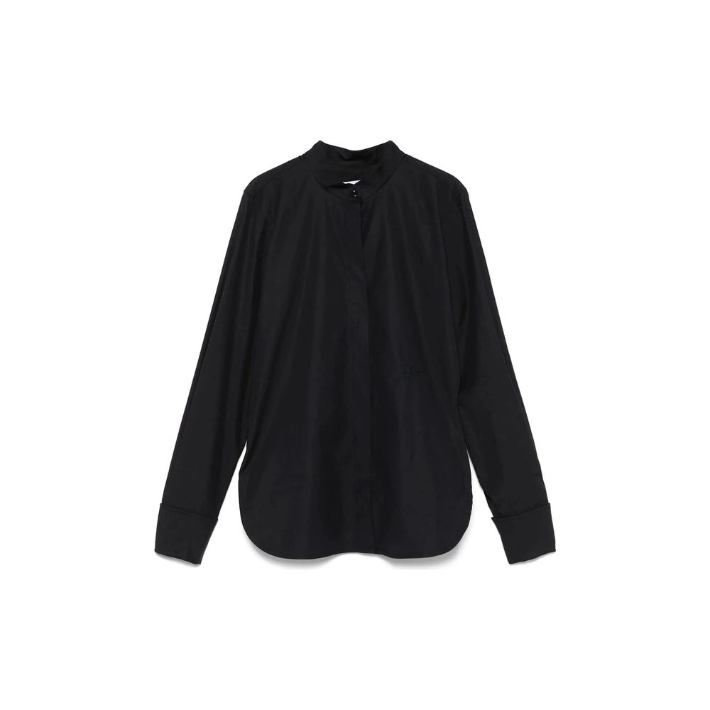 Max Mara Blue Cotton Dress Shirt