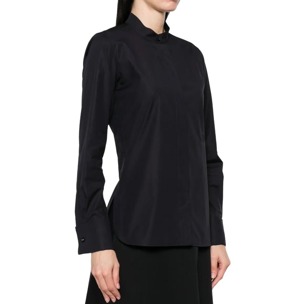 Max Mara Blue Cotton Dress Shirt