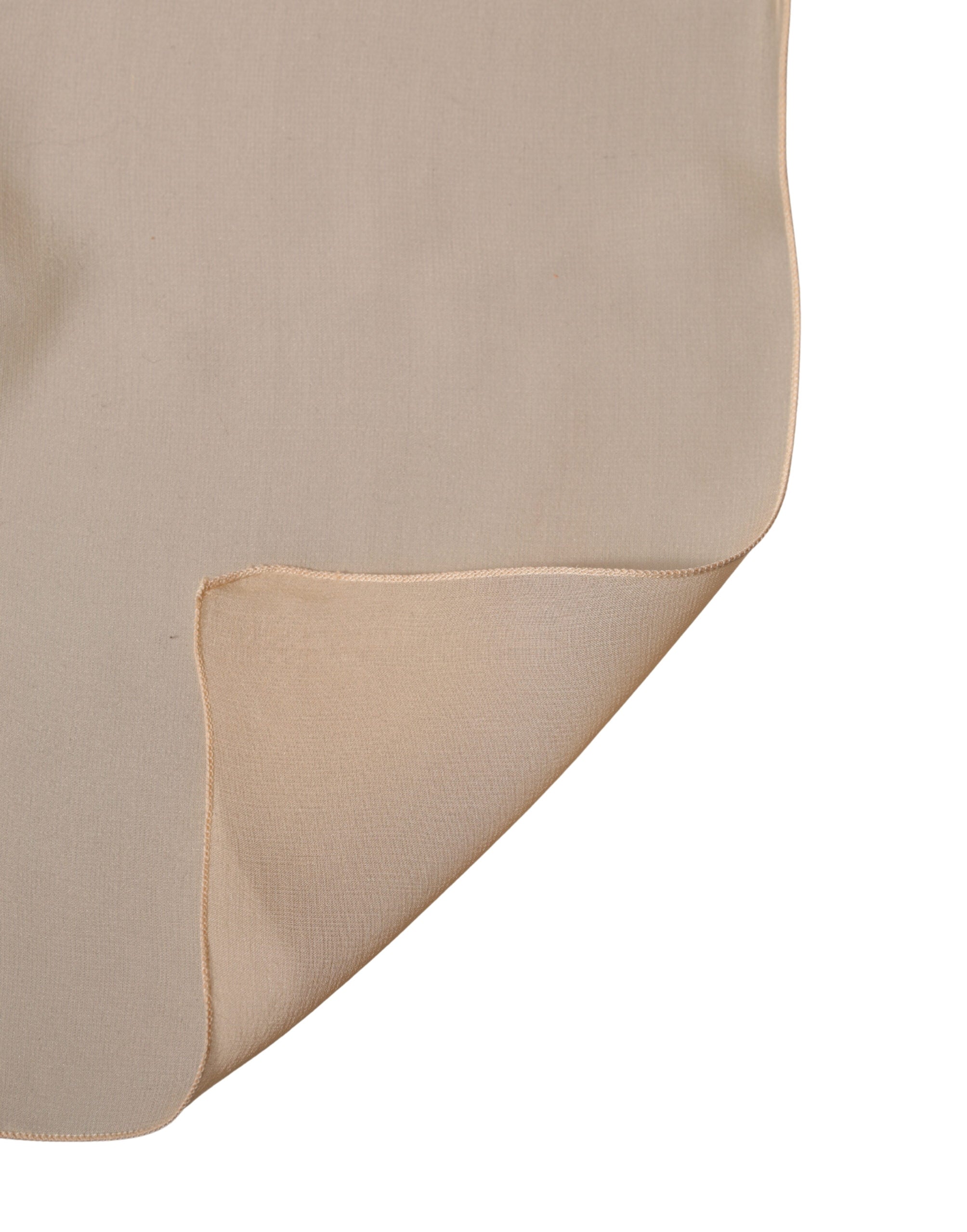 Dolce & Gabbana Beige Silk Neck Wrap Shawl Stole 272cm x 120cm Scarf