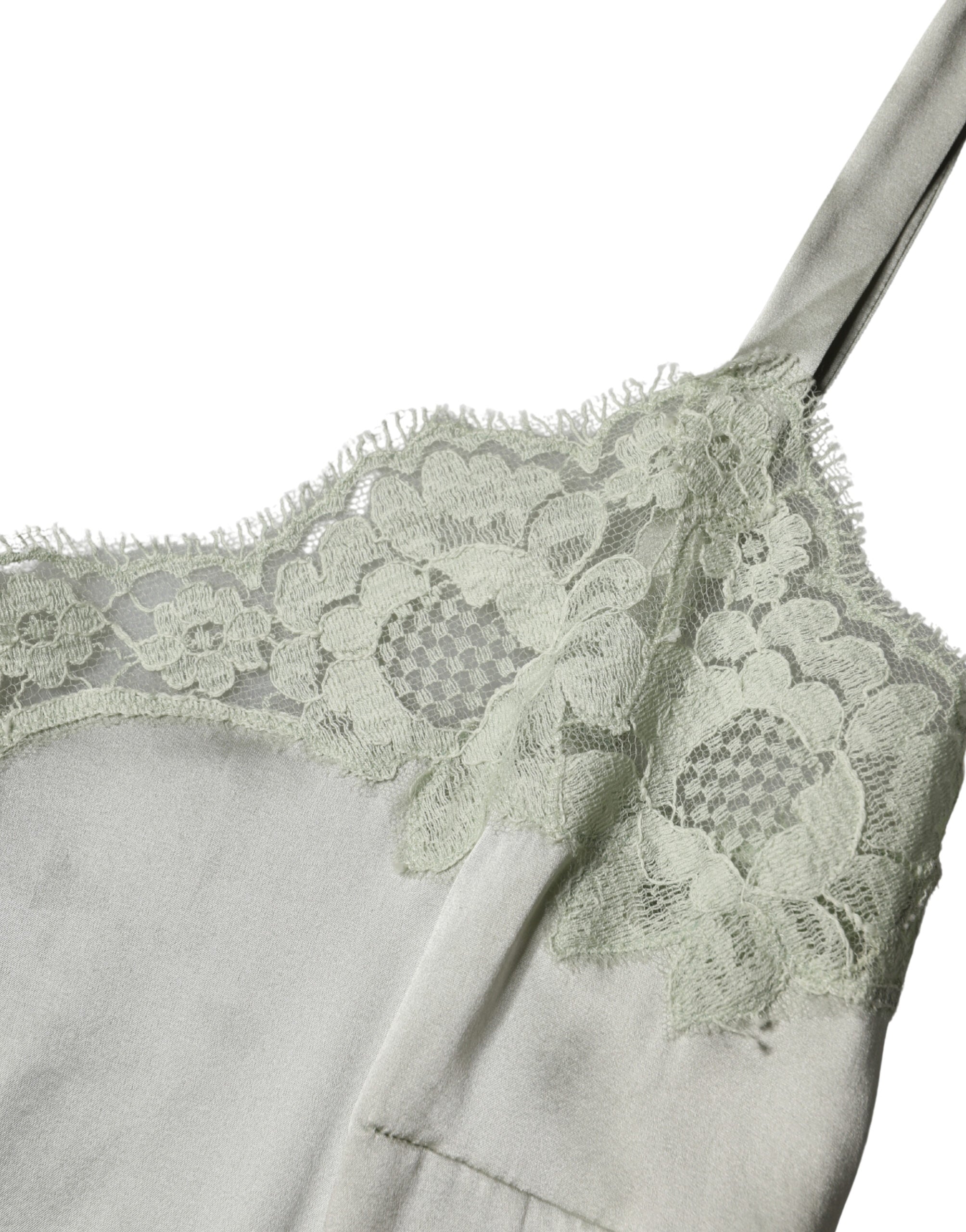 Haut de lingerie en dentelle florale vert clair Dolce & Gabbana