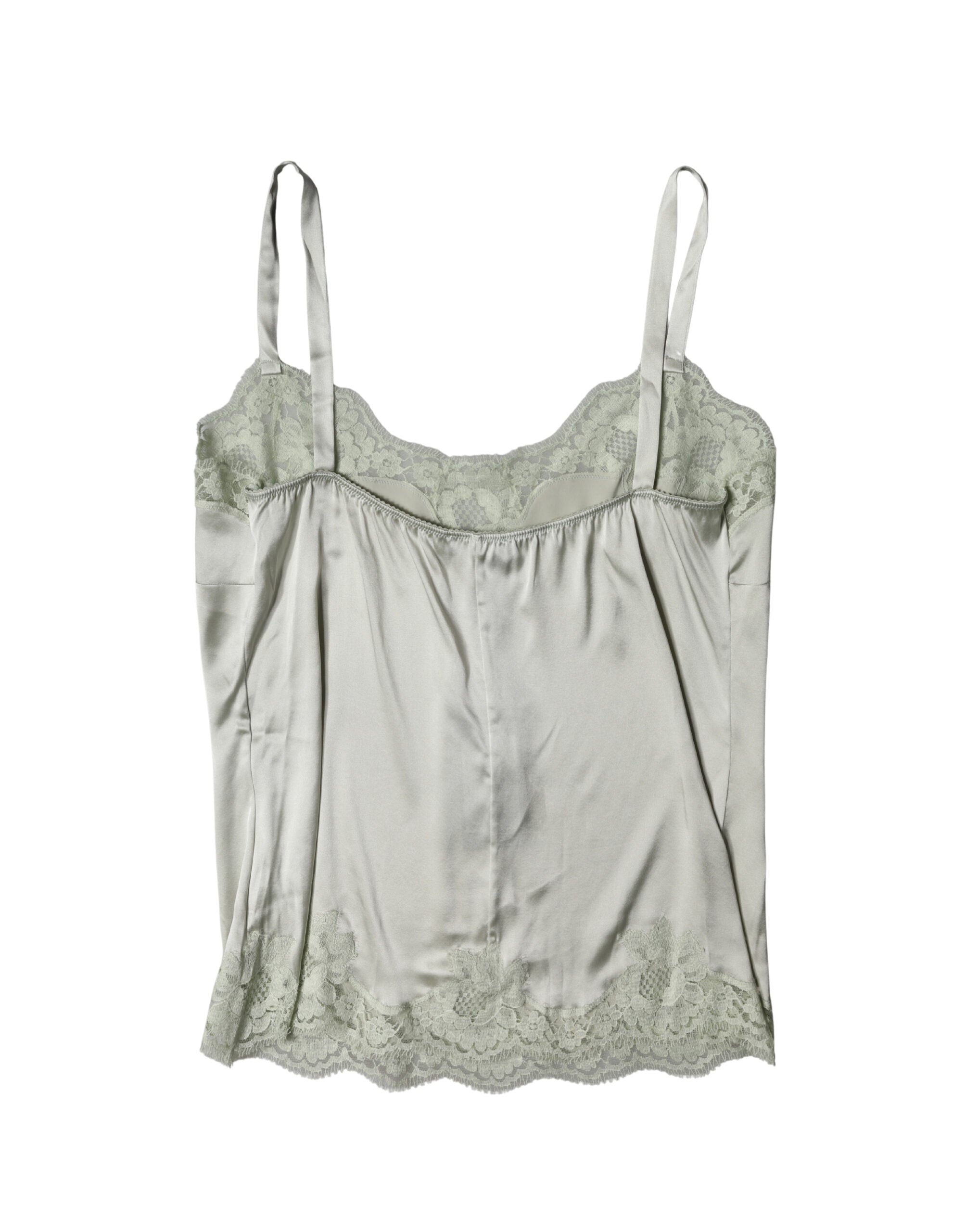 Haut de lingerie en dentelle florale vert clair Dolce & Gabbana