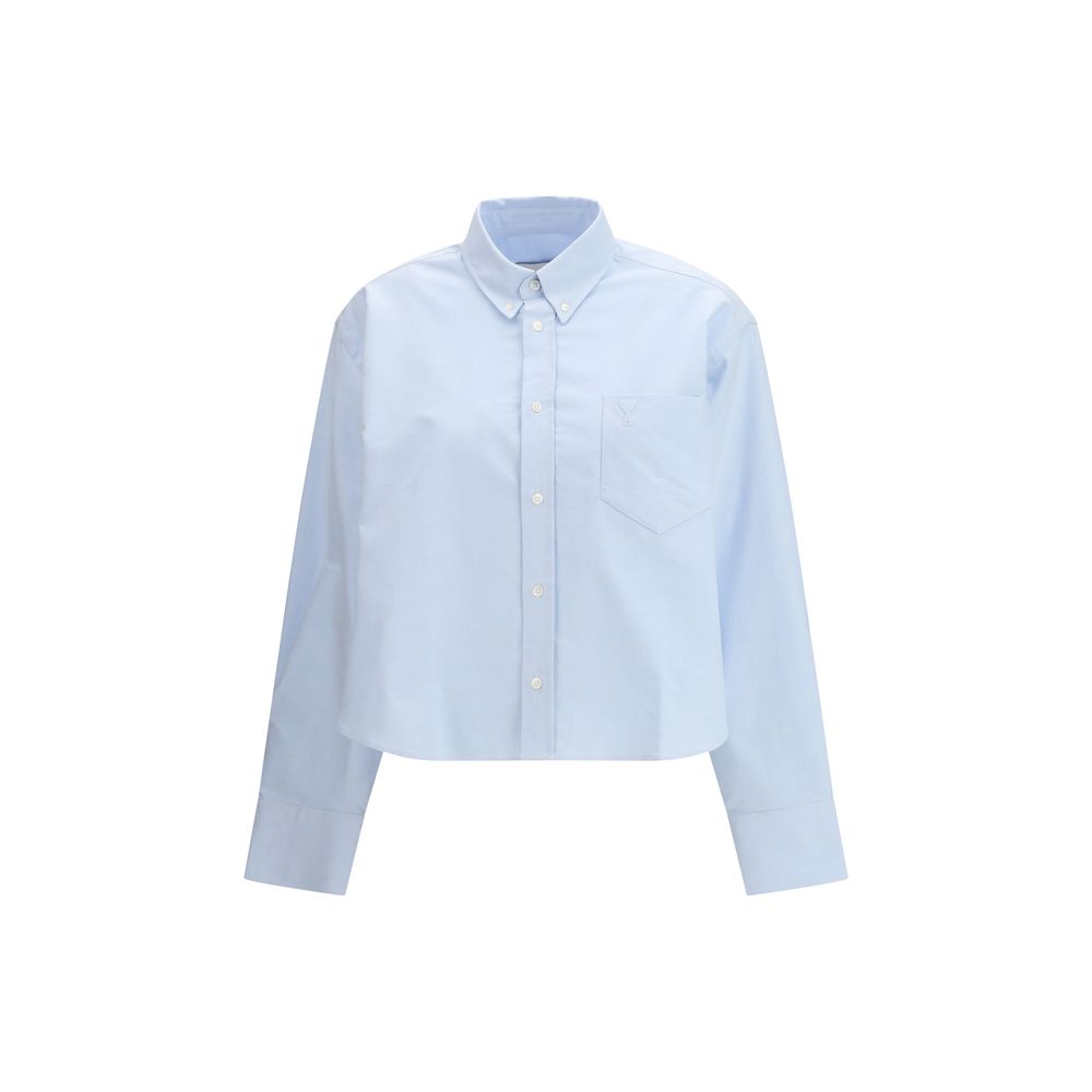 Ami Paris Blue Cotton Dress Shirt