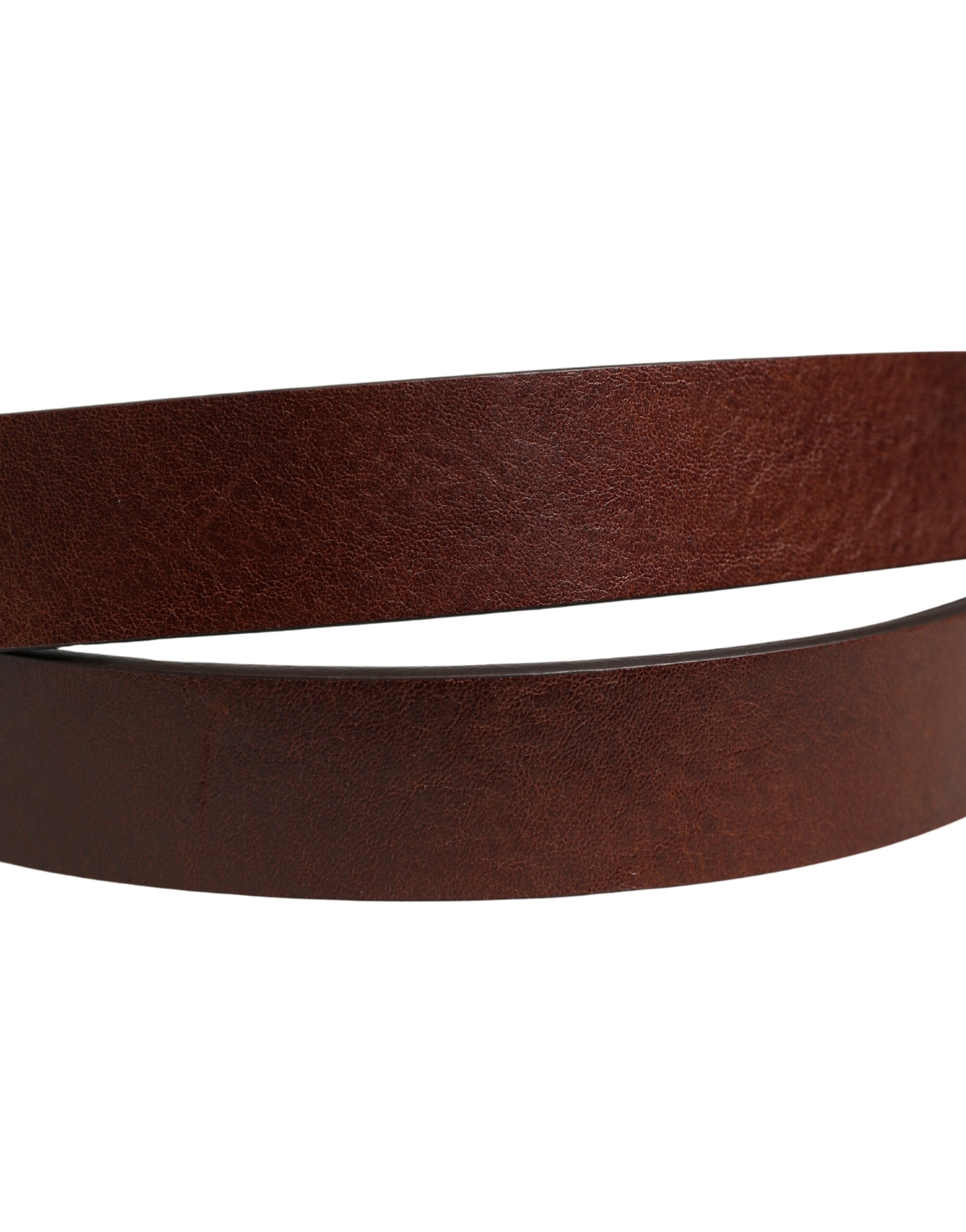 Dolce & Gabbana Brauner Ledergürtel mit Logo-Metallschnalle für Herren