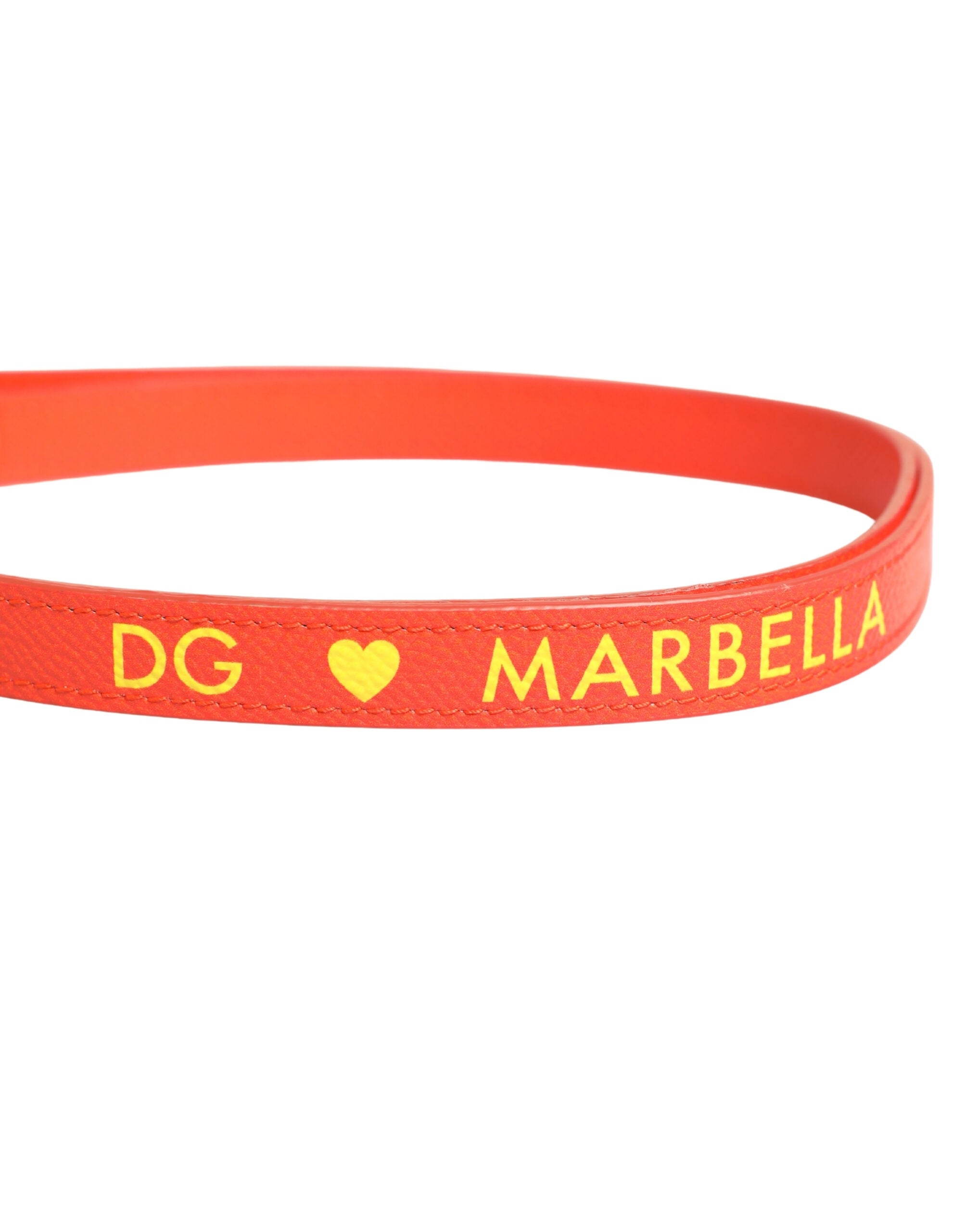 Dolce & Gabbana Yellow Calf Leather Logo Flip Holder Strap Airpods Case