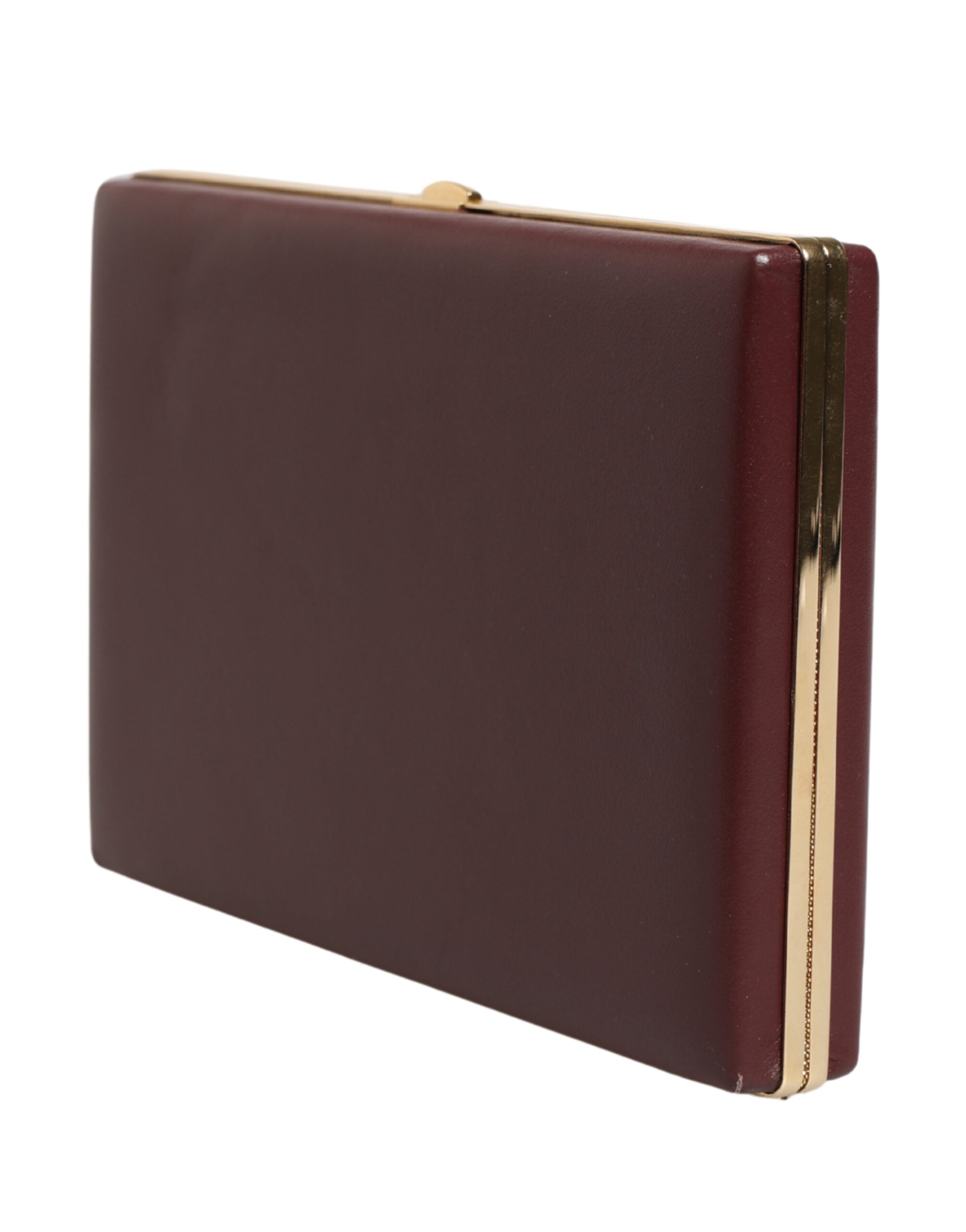 Dolce & Gabbana Braune Clutch aus Kalbsleder Abendtasche für Damen