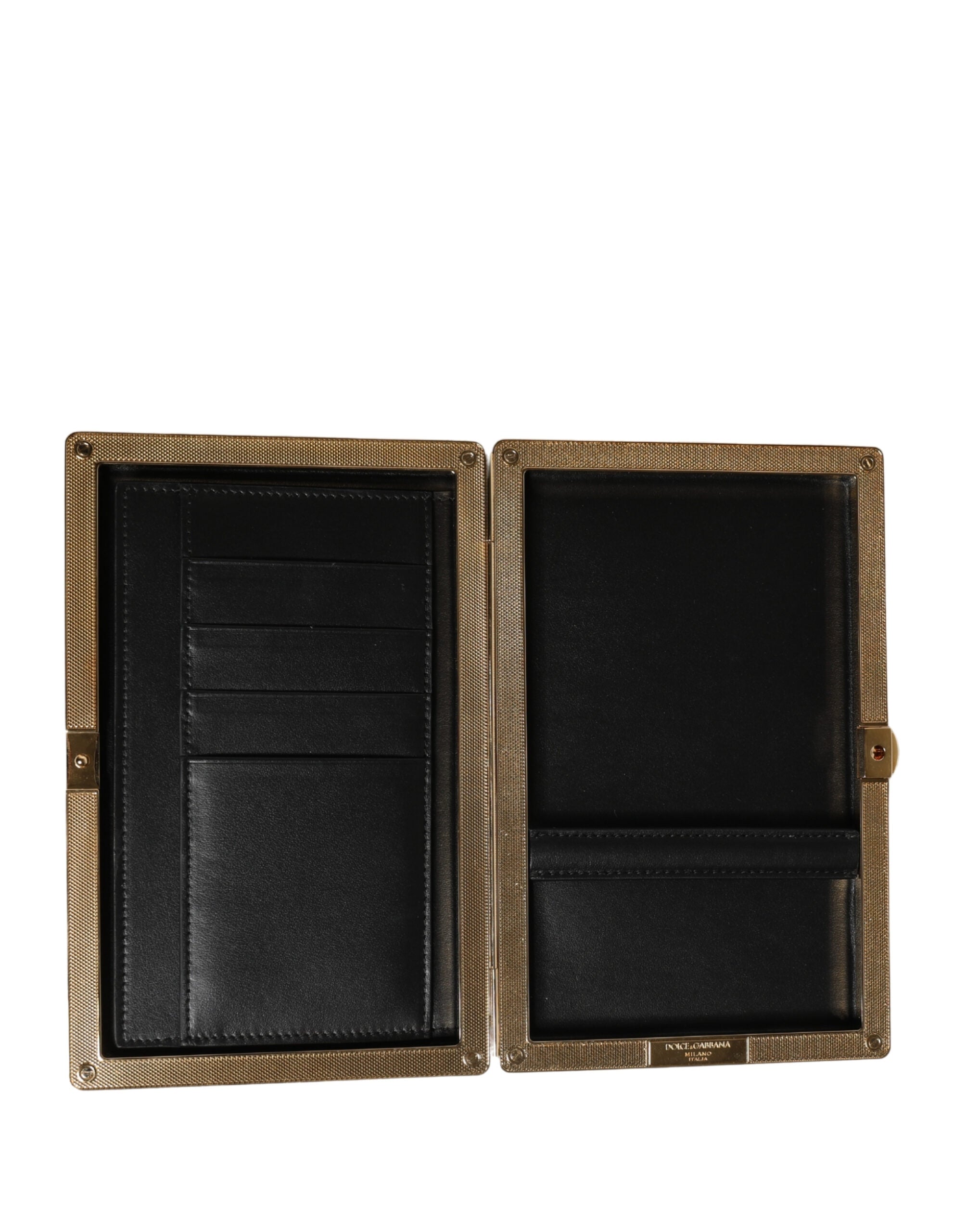 Dolce & Gabbana Braune Clutch aus Kalbsleder Abendtasche für Damen