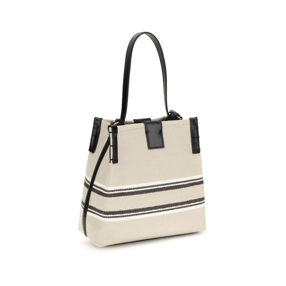 Balmain Beige Cotton Shoulder Bag