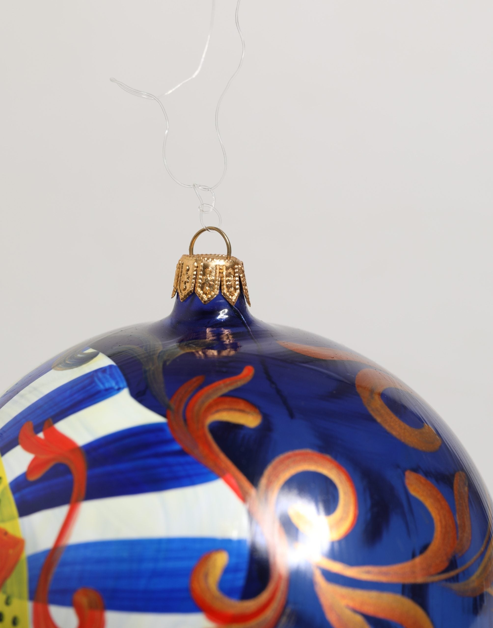 Boule de Noël Dolce & Gabbana multicolore avec ornement sicilien peint à la main