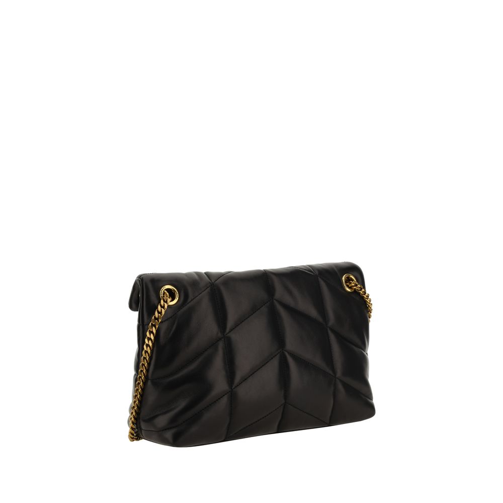 Sac bandoulière Saint Laurent en cuir d'agneau noir